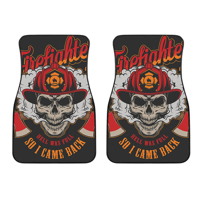 Firefighter Department Skull Print Front Car Floor Mats