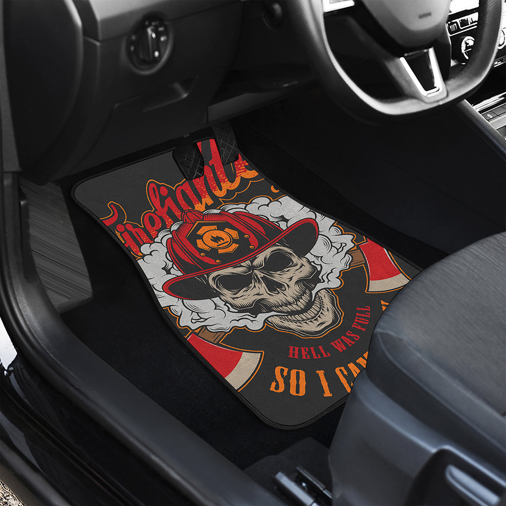 Firefighter Department Skull Print Front Car Floor Mats