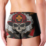 Firefighter Department Skull Print Men's Boxer Briefs
