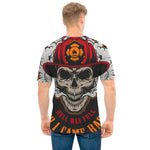 Firefighter Department Skull Print Men's T-Shirt