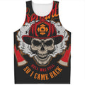 Firefighter Department Skull Print Men's Tank Top