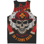 Firefighter Department Skull Print Men's Tank Top