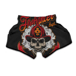 Firefighter Department Skull Print Muay Thai Boxing Shorts