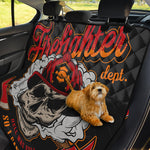 Firefighter Department Skull Print Pet Car Back Seat Cover