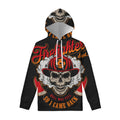 Firefighter Department Skull Print Pullover Hoodie