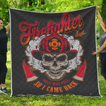 Firefighter Department Skull Print Quilt