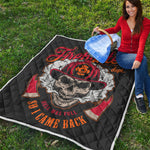 Firefighter Department Skull Print Quilt