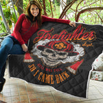 Firefighter Department Skull Print Quilt