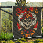 Firefighter Department Skull Print Quilt