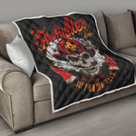 Firefighter Department Skull Print Quilt