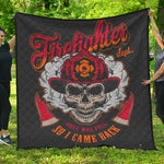 Firefighter Department Skull Print Quilt