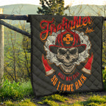 Firefighter Department Skull Print Quilt