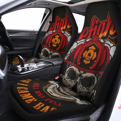 Firefighter Department Skull Print Universal Fit Car Seat Covers