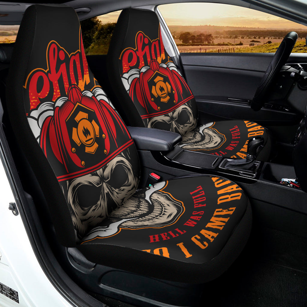 Firefighter Department Skull Print Universal Fit Car Seat Covers