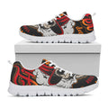 Firefighter Department Skull Print White Running Shoes