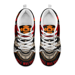 Firefighter Department Skull Print White Sneakers