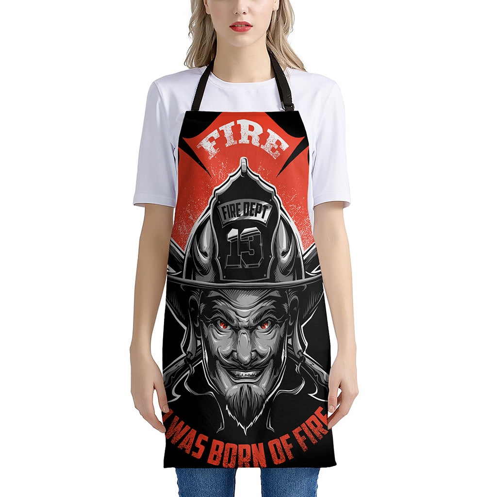 Firefighter Devil Print Apron