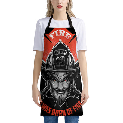 Firefighter Devil Print Apron