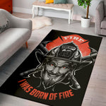 Firefighter Devil Print Area Rug