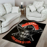 Firefighter Devil Print Area Rug