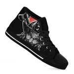 Firefighter Devil Print Black High Top Shoes