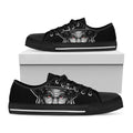 Firefighter Devil Print Black Low Top Sneakers
