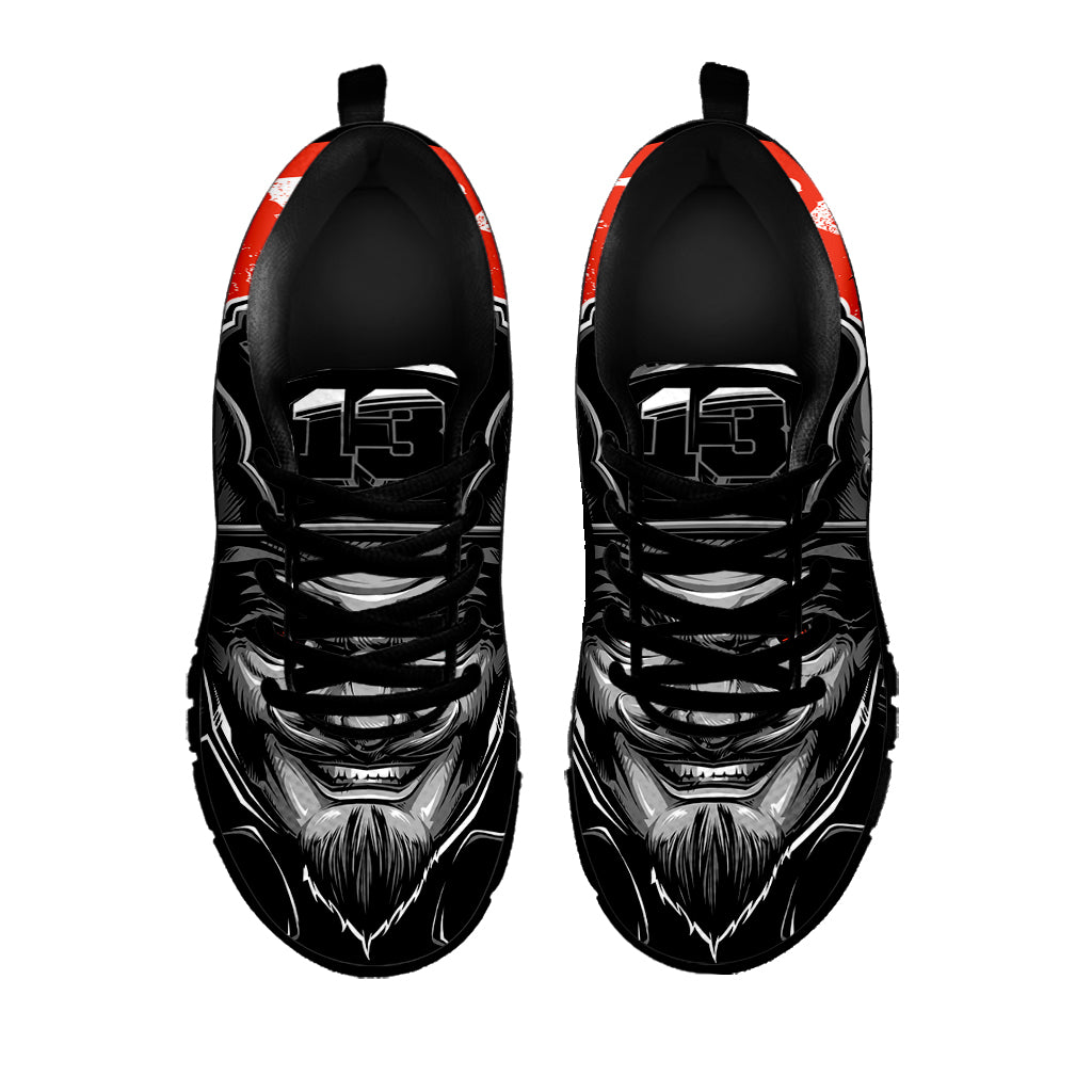 Firefighter Devil Print Black Sneakers