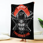 Firefighter Devil Print Blanket
