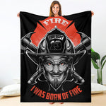 Firefighter Devil Print Blanket