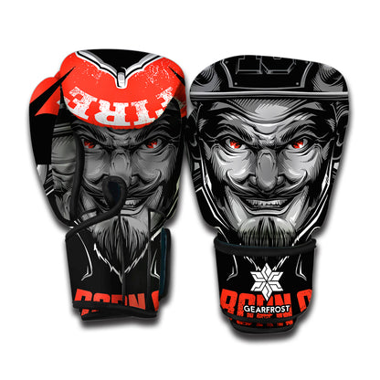 Firefighter Devil Print Boxing Gloves
