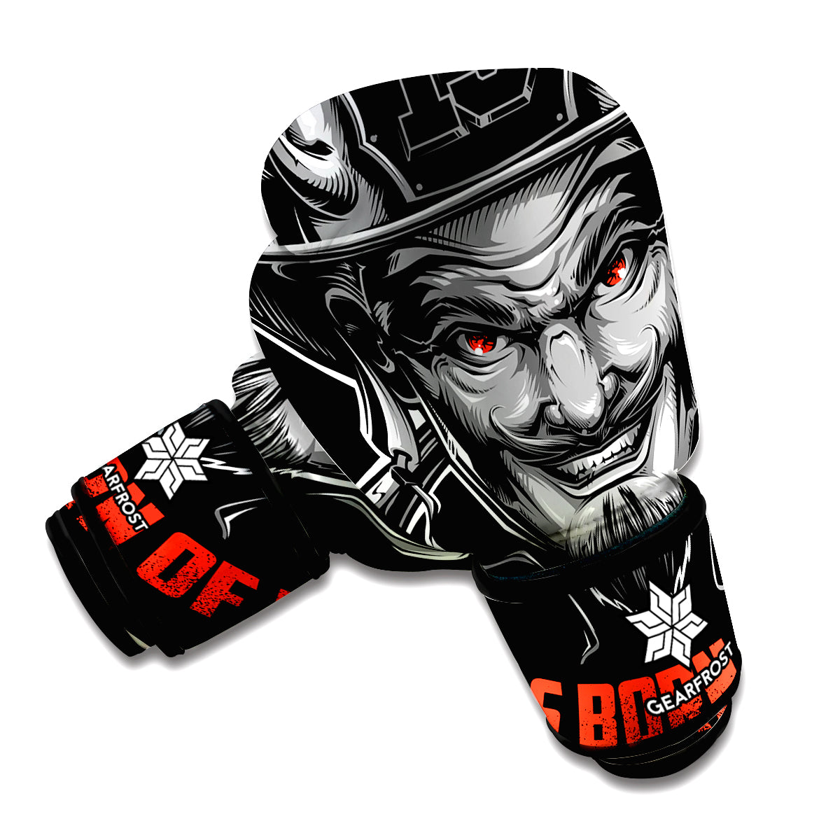 Firefighter Devil Print Boxing Gloves