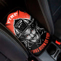 Firefighter Devil Print Car Center Console Cover