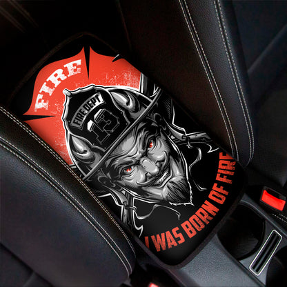 Firefighter Devil Print Car Center Console Cover