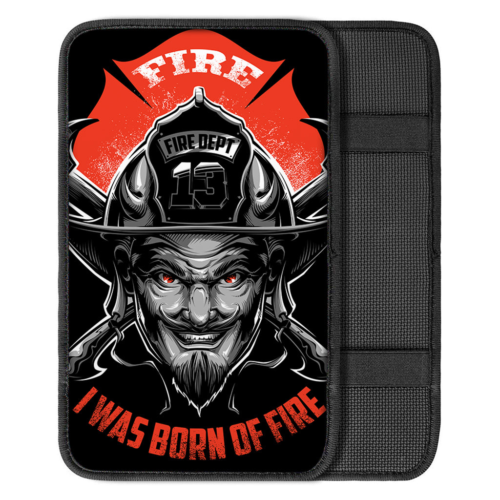 Firefighter Devil Print Car Center Console Cover