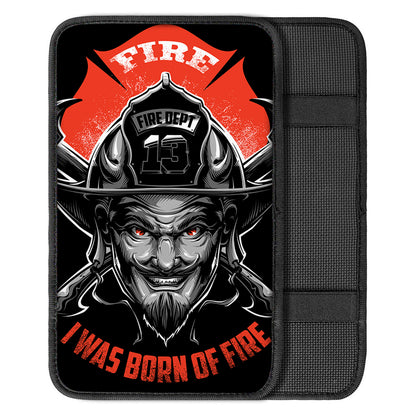 Firefighter Devil Print Car Center Console Cover