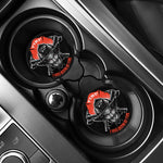 Firefighter Devil Print Car Coasters