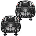 Firefighter Devil Print Car Headrest Covers