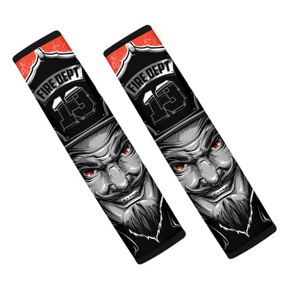 Firefighter Devil Print Car Seat Belt Covers