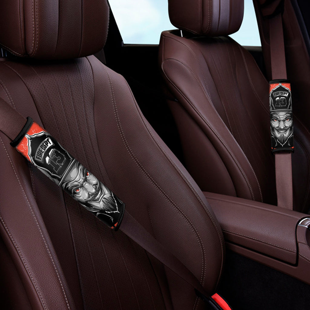 Firefighter Devil Print Car Seat Belt Covers