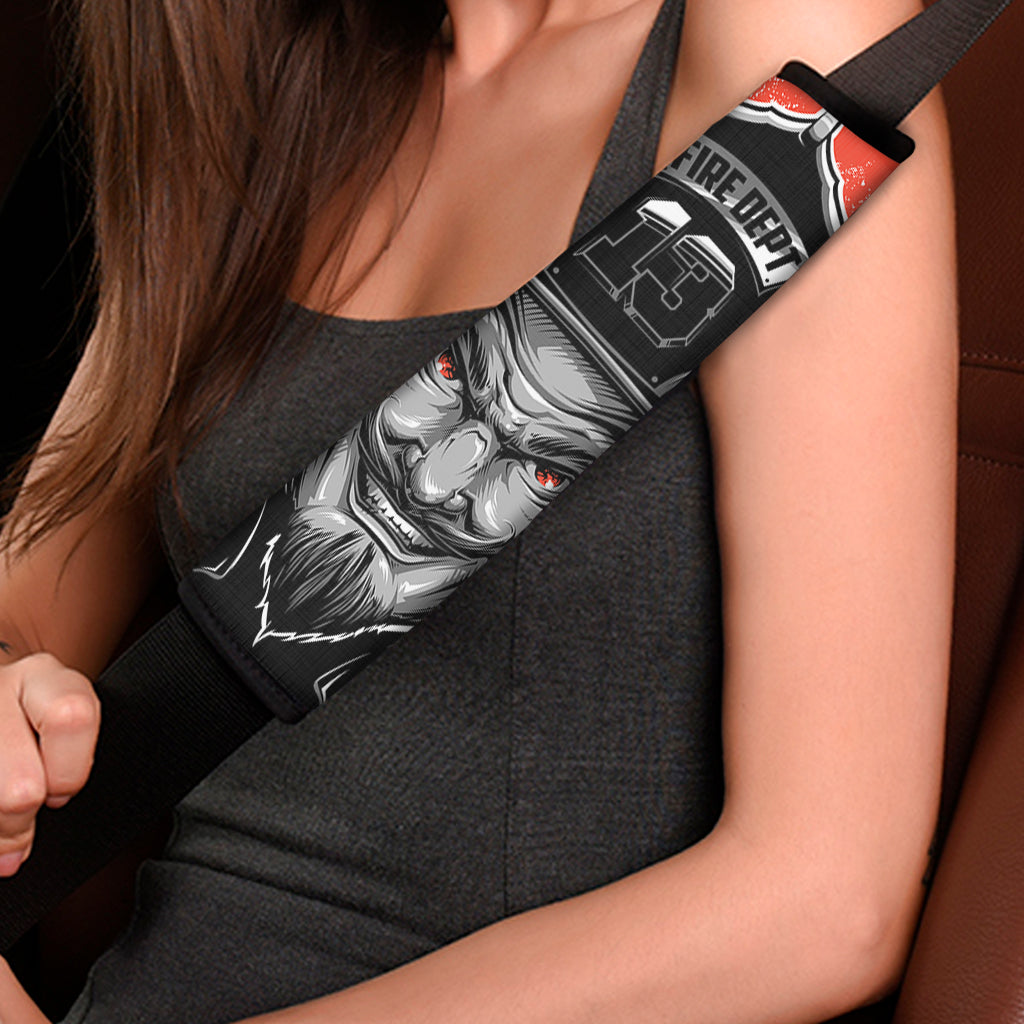 Firefighter Devil Print Car Seat Belt Covers