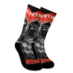 Firefighter Devil Print Crew Socks