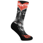 Firefighter Devil Print Crew Socks