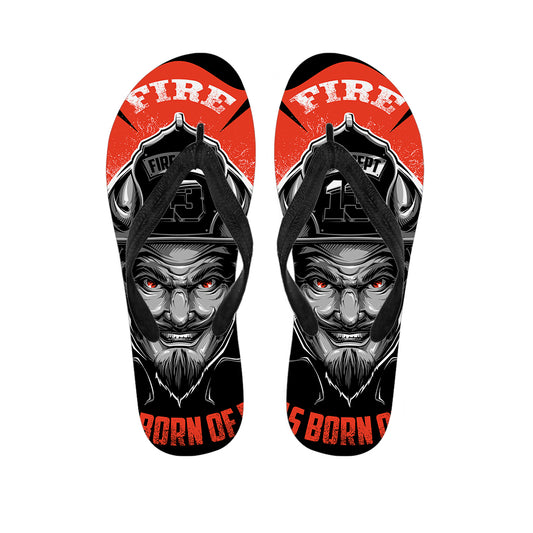Firefighter Devil Print Flip Flops