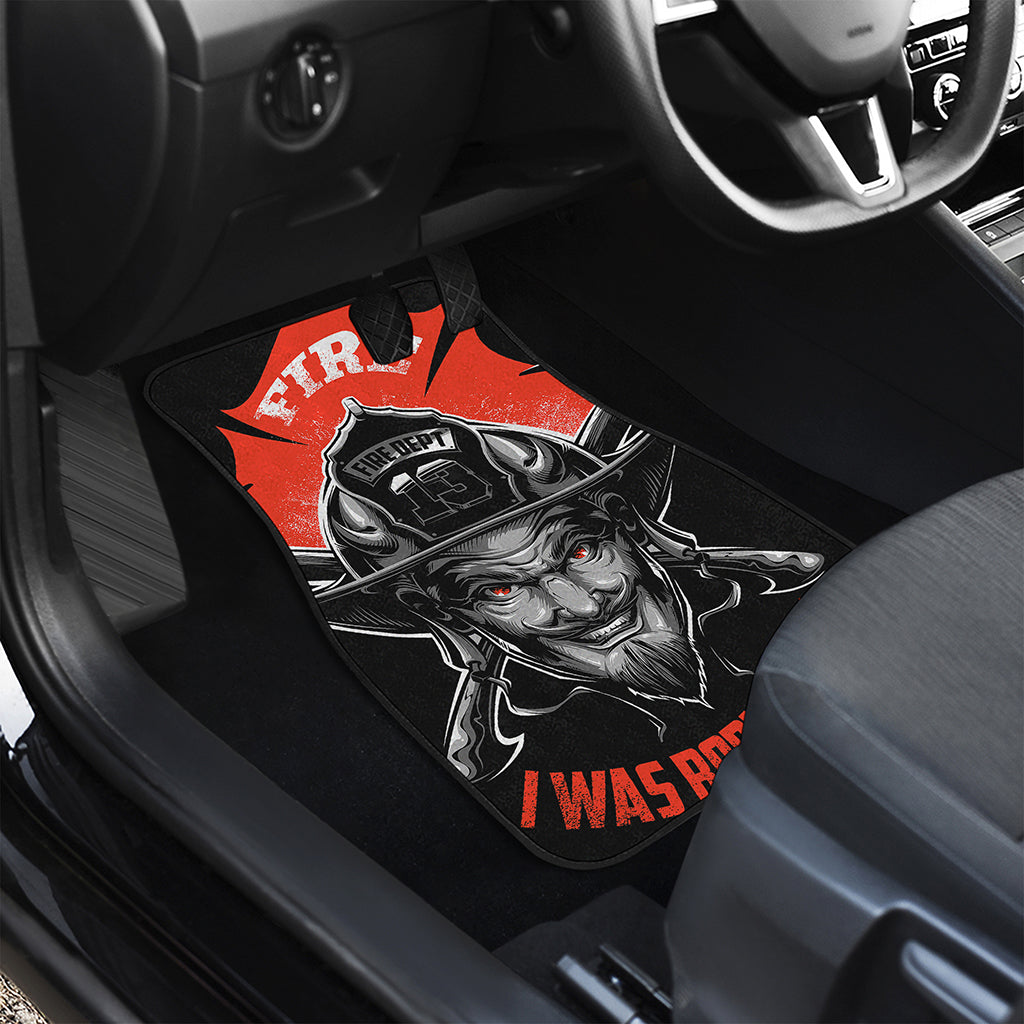 Firefighter Devil Print Front and Back Car Floor Mats