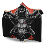 Firefighter Devil Print Hooded Blanket
