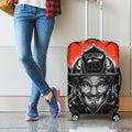 Firefighter Devil Print Luggage Cover