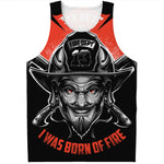 Firefighter Devil Print Men's Tank Top