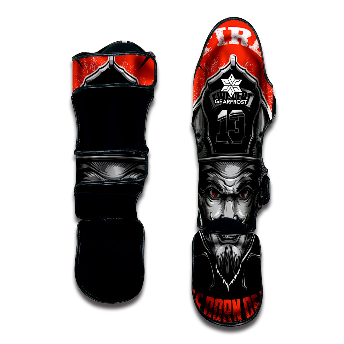 Firefighter Devil Print Muay Thai Shin Guard