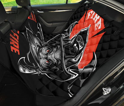 Firefighter Devil Print Pet Car Back Seat Cover