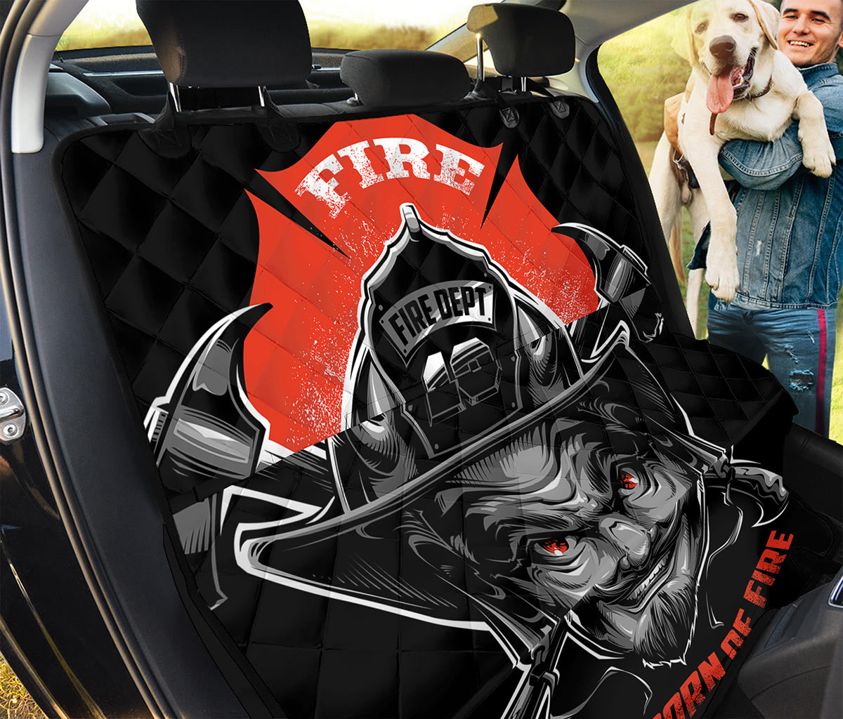 Firefighter Devil Print Pet Car Back Seat Cover